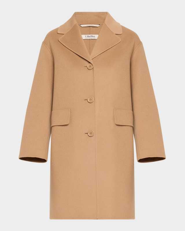 Cielo Single-Breasted Wool Coat